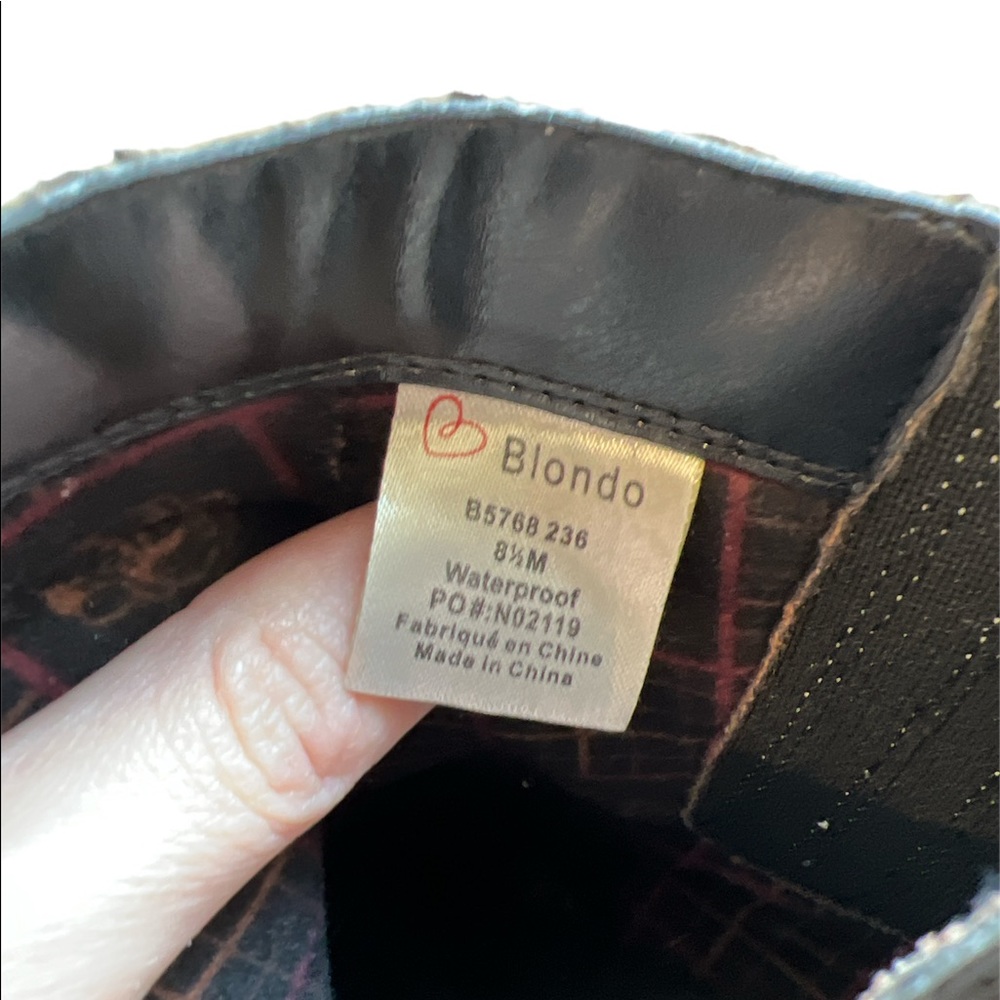 Blondo Elvina Cream Snake Print Waterproof Ankle Boots in Size 8.5 - Like new - Picture 7 of 10